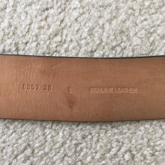 WCM New York Solid Brass Buckle Grommets Metallic Leather Wide Belt L Boho Punk - Picture 10 of 16